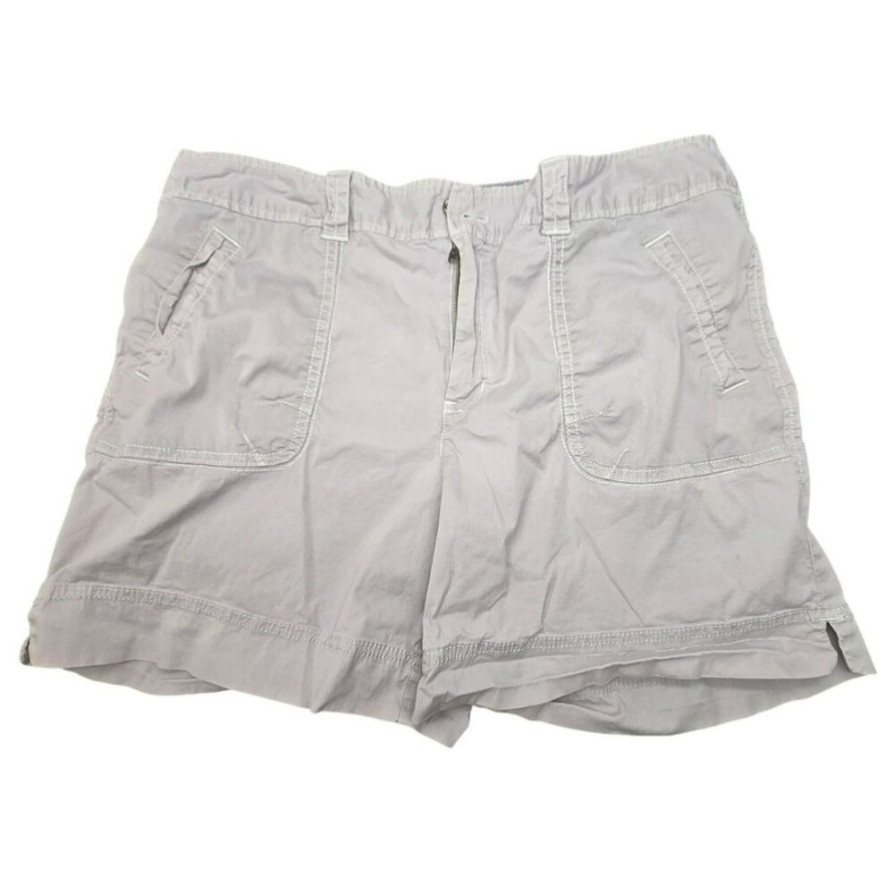 Eddie Bauer Womens Shorts Gray Cotton/Spandex  Size 14 JJ4018
